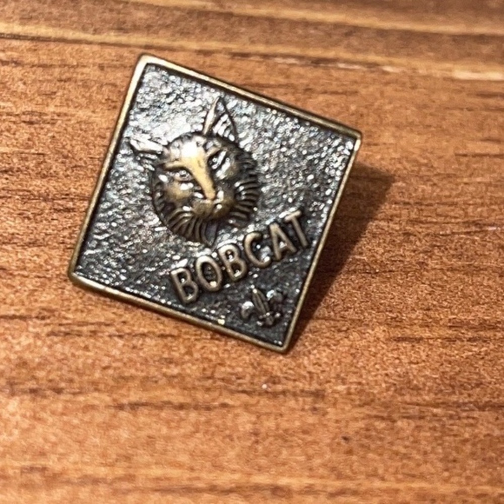 CUB SCOUT DIAMOND BOBCAT PARENT PIN TYPE 1 CLUTCH BACK PIN.